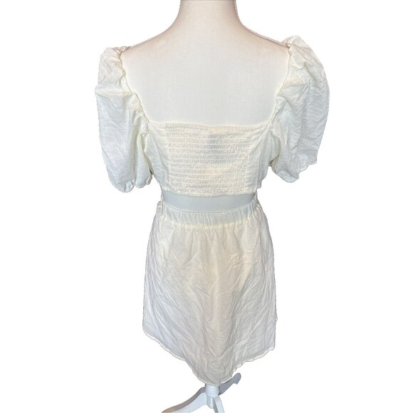 New With Tag Divided H&M Skirt & Blouse Set White Puff Sleeve Boho Large - Picture 3 of 8